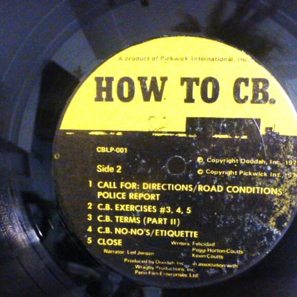 1976 HOW TO CB Record Lp Vinyl Record Slanguage of CB 500 CB Terms - Picture 4 of 4
